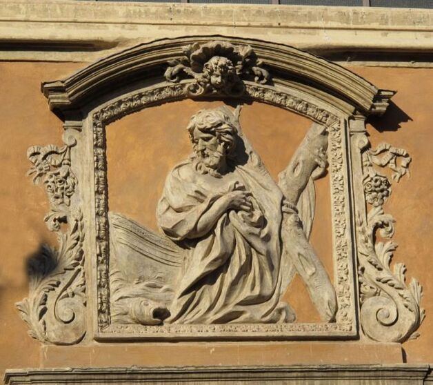 Relief of St Andrew, Oratorio di Sant' Andrea dei Pescivendoli, Rome