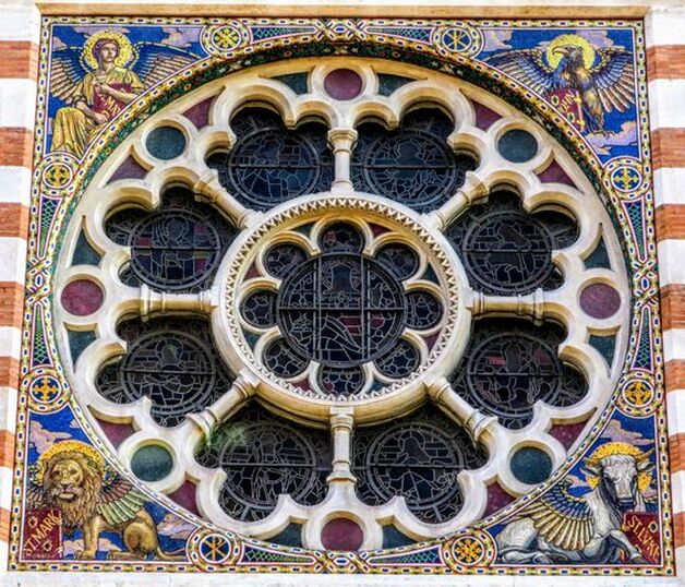 Rose window, St Paul's Within the Walls, Rome
