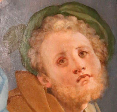 Self-portrait of Pontormo, Deposition fresco, Florence