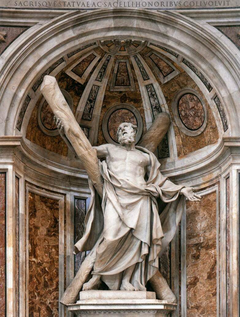 St Andrew by Francois Duquesnoy, St Peter's Basilica, Rome