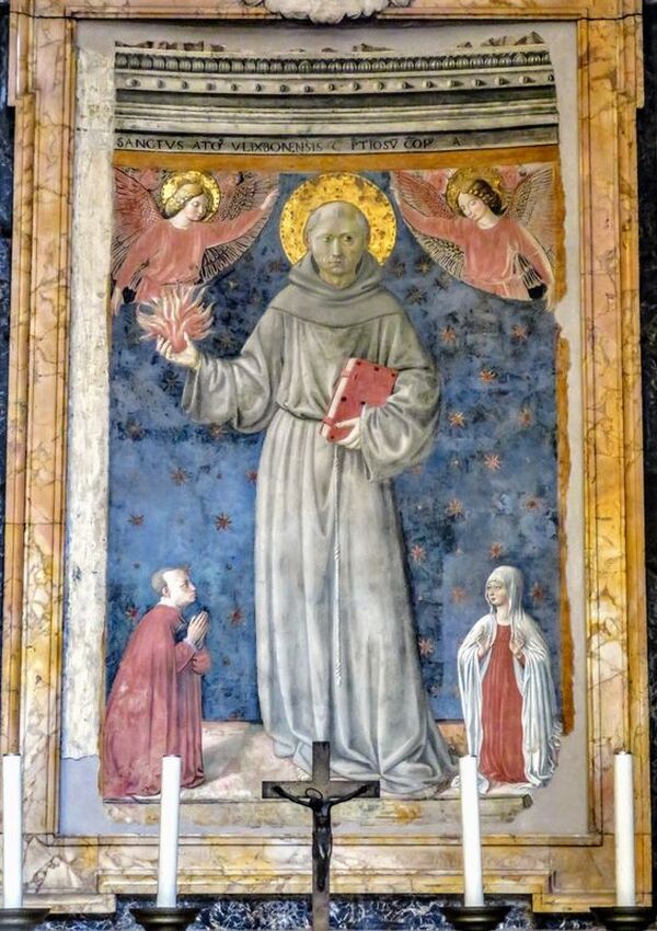 St Anthony of Padua, fresco by Benozzo Gozzoli, Santa Maria in Aracoeli, Rome