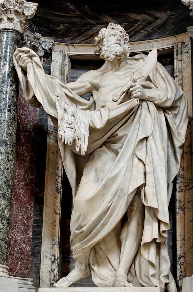 St Bartholomew by Pierre Le Gros, San Giovanni in Laterano, Rome