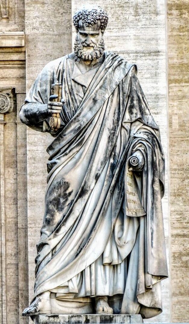 St Peter by Giuseppe de Fabris, St Peter's Square, Rome