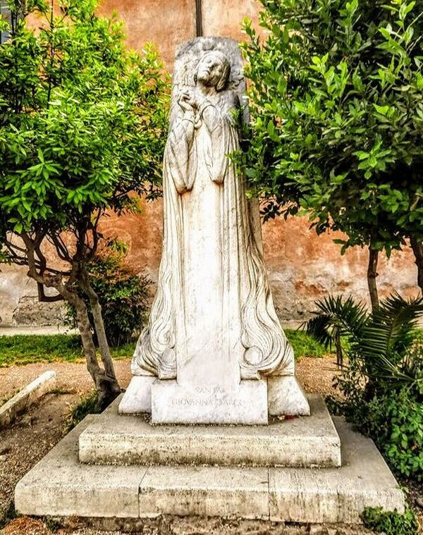 Statue of Joan of Arc (1935) by Maxime Real del Sarte, Giardino di Sant' Alessio, Rome