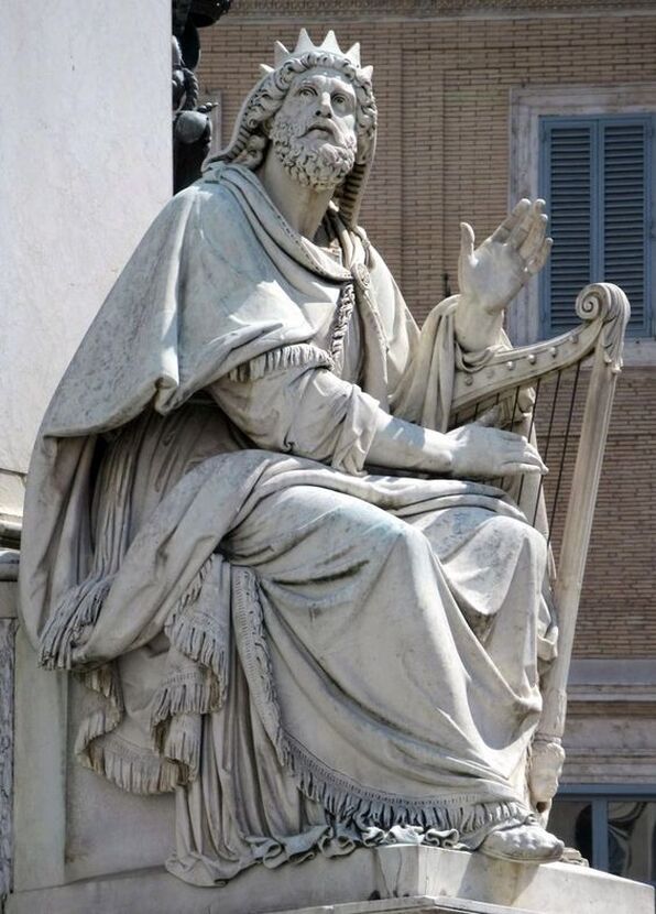 Statue of King David by Adamo Tadolini, Column of the Immaculate Conception, Rome