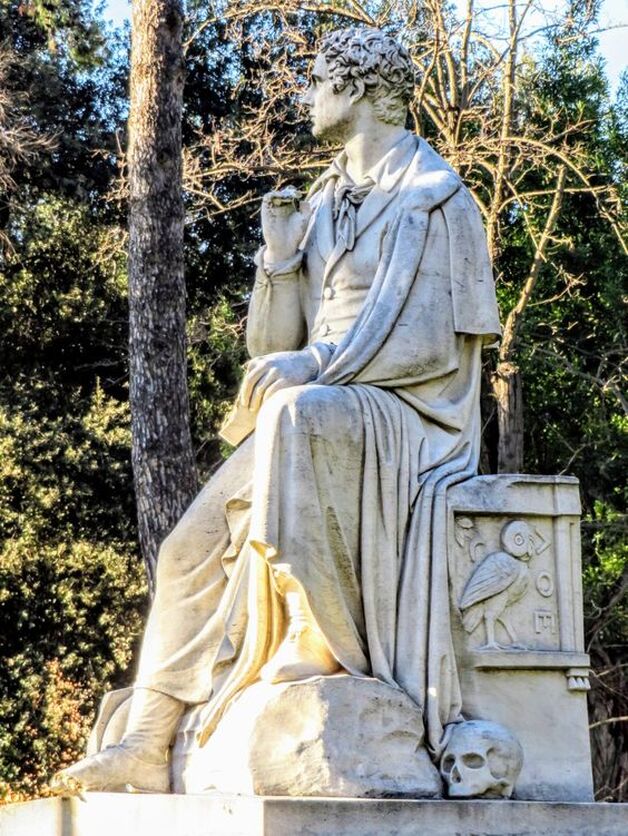 Statue of Lord Byron, Villa Borghese, Rome