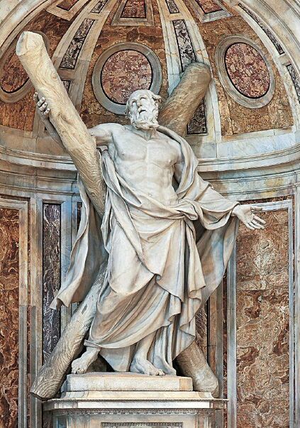 Statue of St Andrew by François Duquesnoy, St Peter's Basilica, Rome