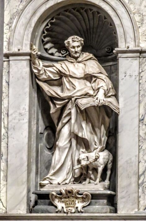 Statue of St Dominic, St Peter's Basilica, Rome