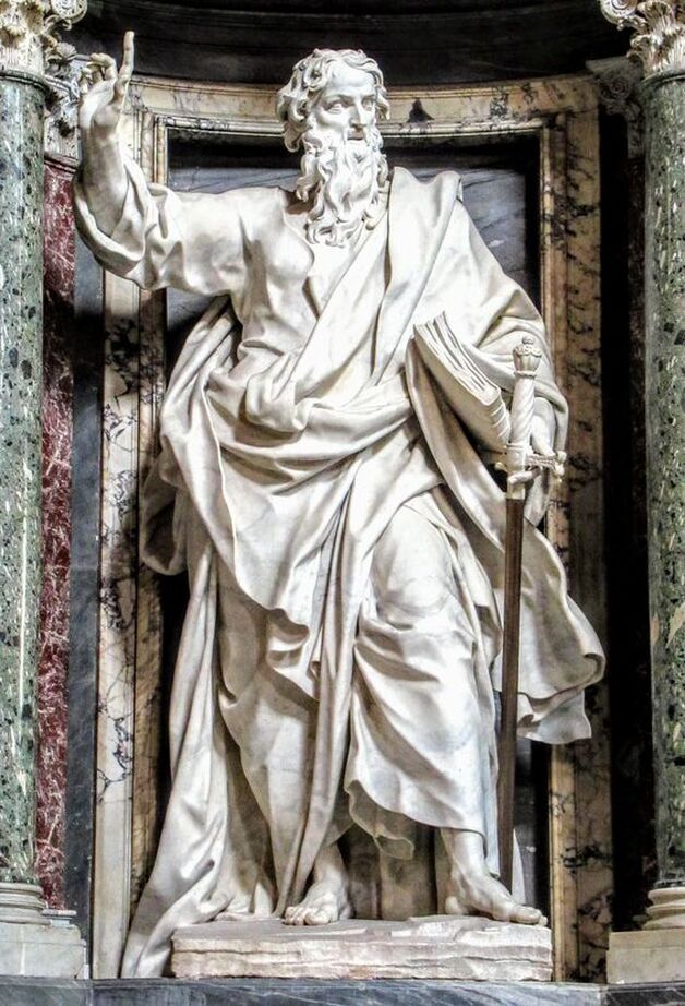 Statue of St Paul by Pierre-Etienne Monnot, San Giovanni in Laterano, Rome