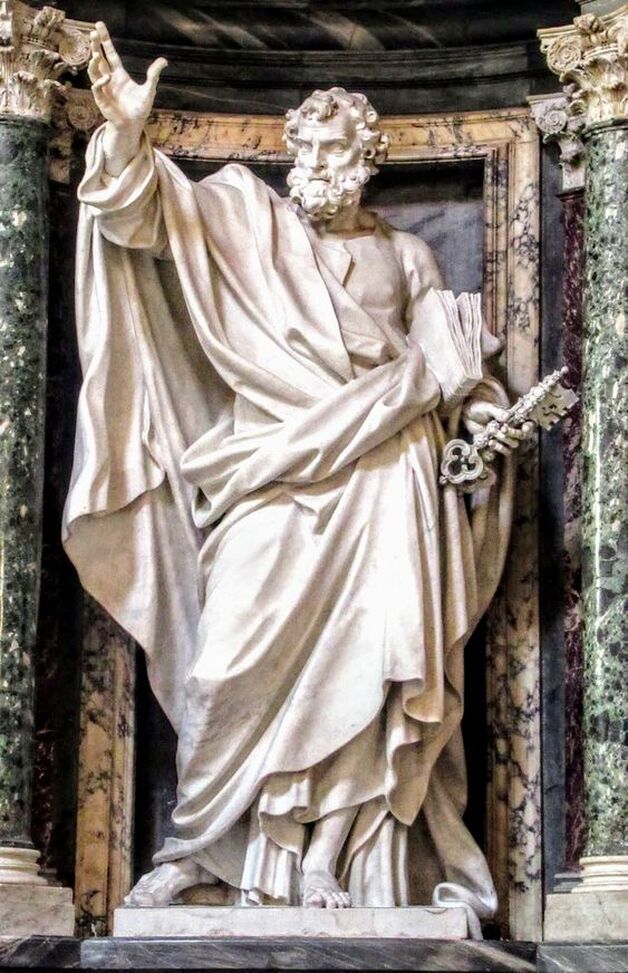 Statue of St Peter by Pierre-Etienne Monnot, San Giovanni in Laterano, Rome