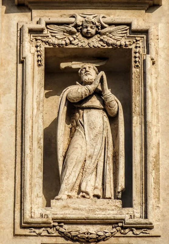 Statue of St Peter Martyr, Church of Santi Domenico e Sisto Rome