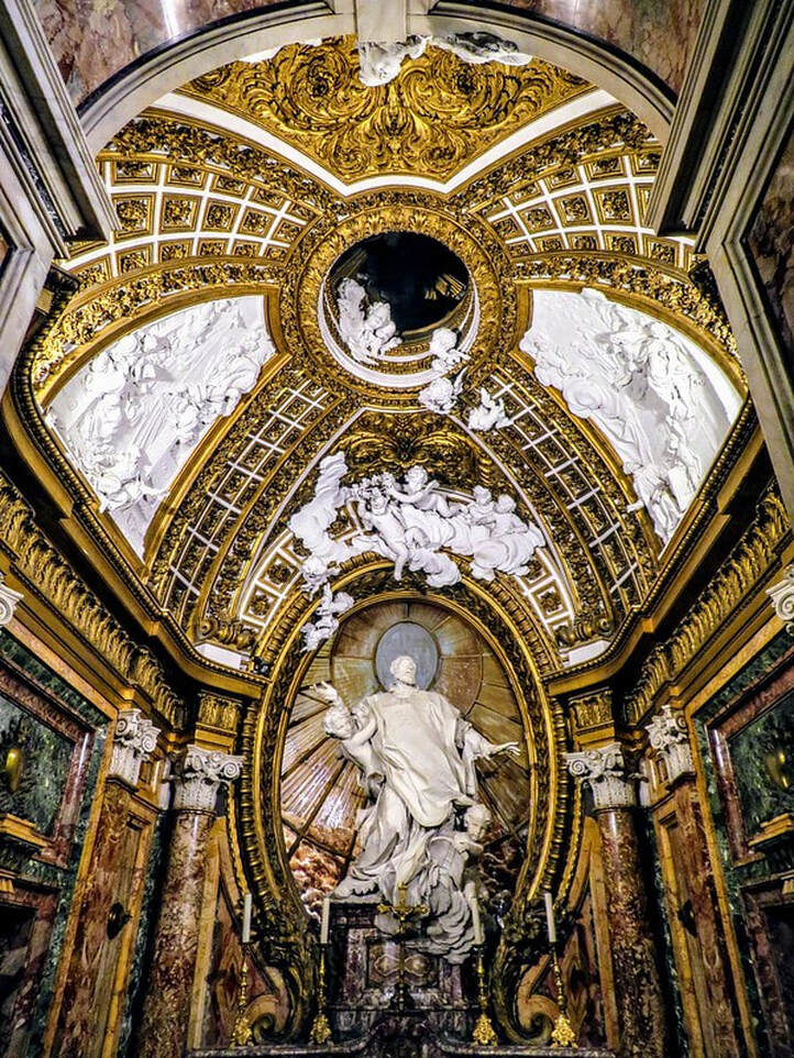 Statue of St Philip Neri by Pierre Legros, Cappella Antamoro, church of San Girolamo della Carità, Rome