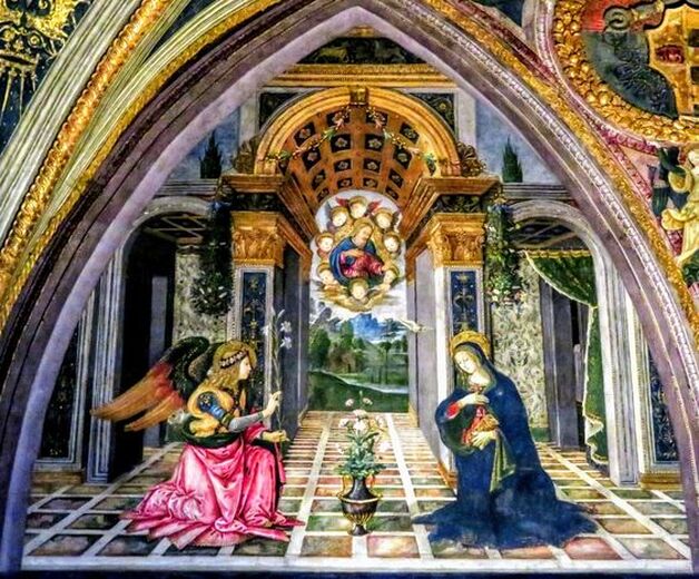 The Annunciation, fresco by Pinturicchio, Borgia Apartment, Vatican Museums, Rome