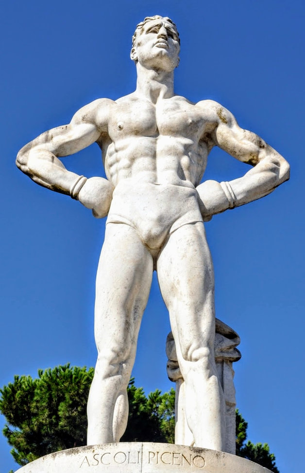 The Boxer, marble statue by Francesco Messina, Stadio dei Marmi, Rome