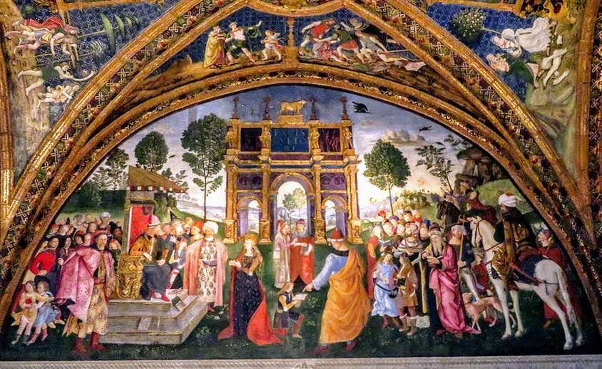 The Disputation of St Catherine of Alexandria, fresco by Pinturicchio, Borgia Apartment, Vatican Museums, Rome