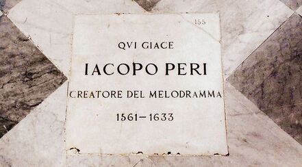 Tomb of the composer Jacopo Peri, church of Santa Maria Novella, Florence