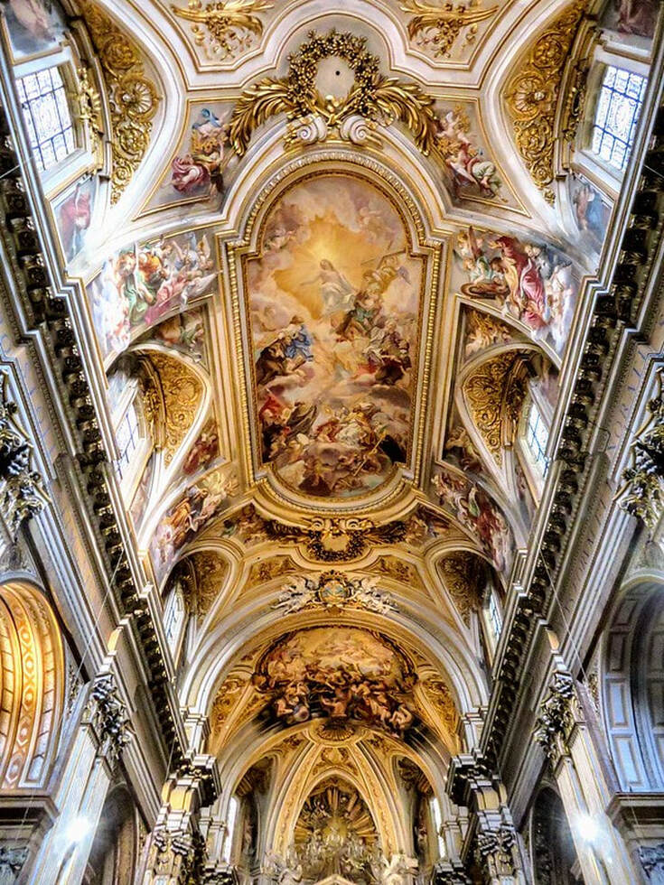Vault of the nave, church of Santi Apostoli, Rome