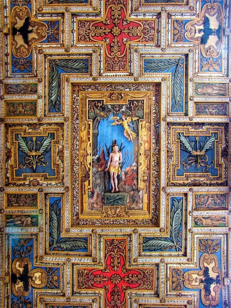 Wooden ceiling by Giovanni Vasanzio, church of San Sebastiano fuori le Mura, Rome