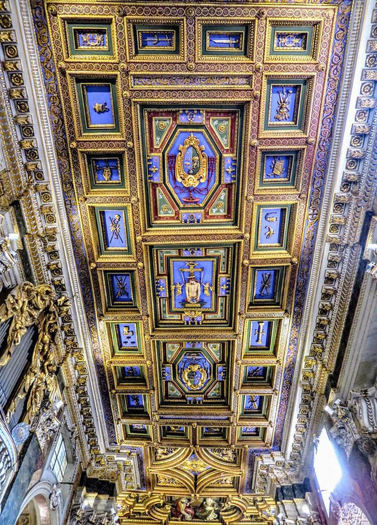Wooden ceiling, church of San Girolamo della Carita, Rome