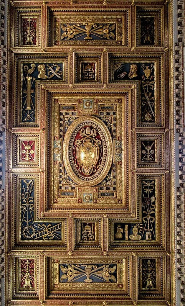 Wooden ceiling of San Giovanni in Laterano, Rome