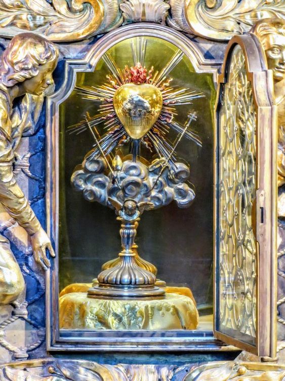 Reliquary of the heart of St Charles Borromeo, church of San Carlo al Corso, Rome
