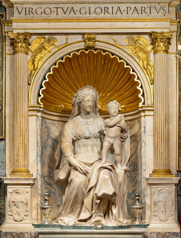 Restoration of the Madonna del Parto by Jacopo Sansovino, Sant' Agostino, Rome