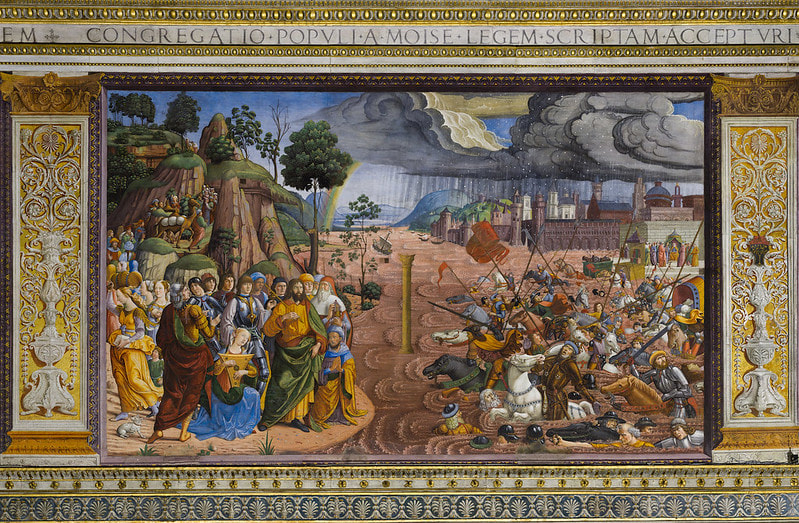 The Crossing of the Red Sea by Biagio di Antonio, Sistine Chapel, Rome