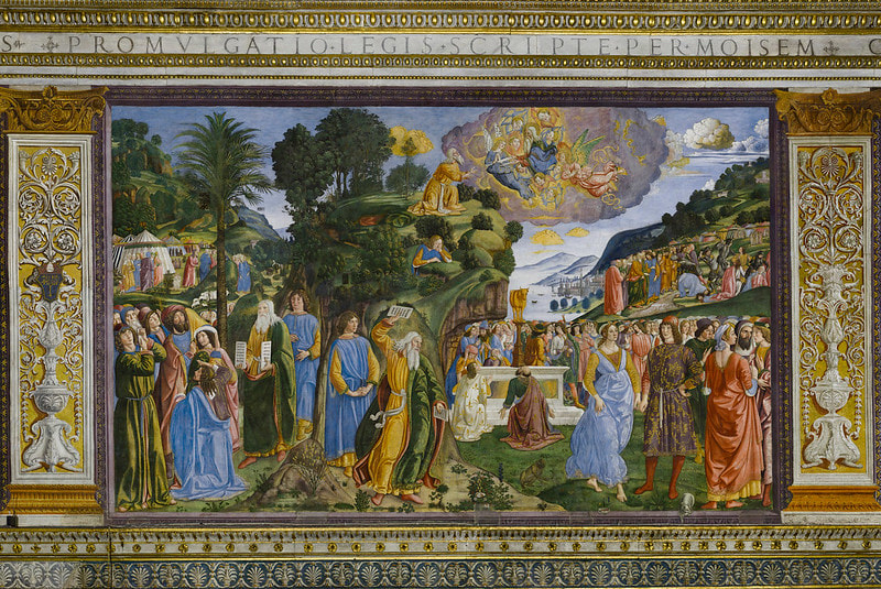 The Adoration of the Golden Calf by Cosimo Rosselli, Sistine Chapel, Rome