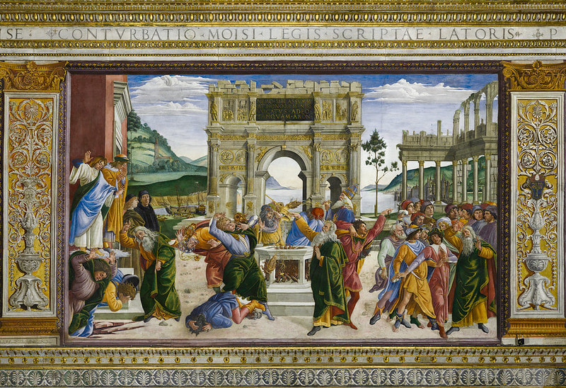 The Punishment of Korah, Dathan and Abiram by Botticelli, Sistine Chapel, Rome
