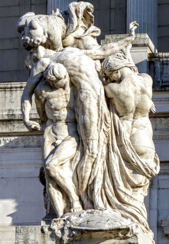 'Sacrifice', sculpture by Leonardo Bistolfi, the 'Vittoriano', Rome