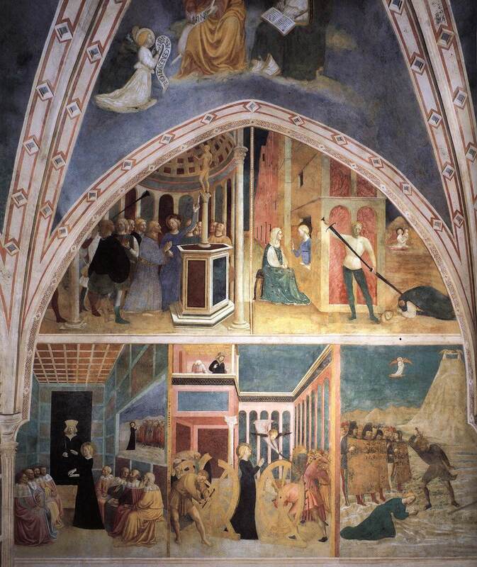 Scenes from life of St Catherine of Alexandria, Castiglione Chapel, San Clemente, Rome