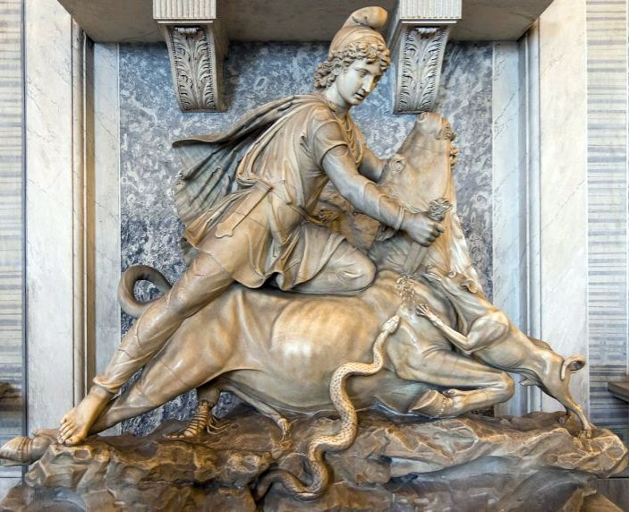 Sculpture of Mithras Slaying the Bull, Vatican museums, Rome