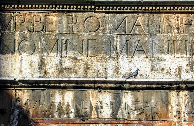 Section of inscription, House of Lorenzo Manilio, Rome