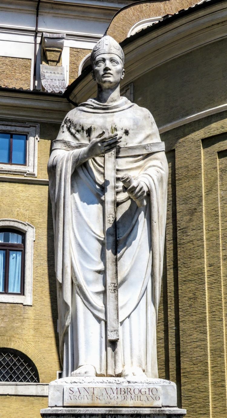 St Ambrose by Arturo Dazzi,  San Carlo al Corso, Rome