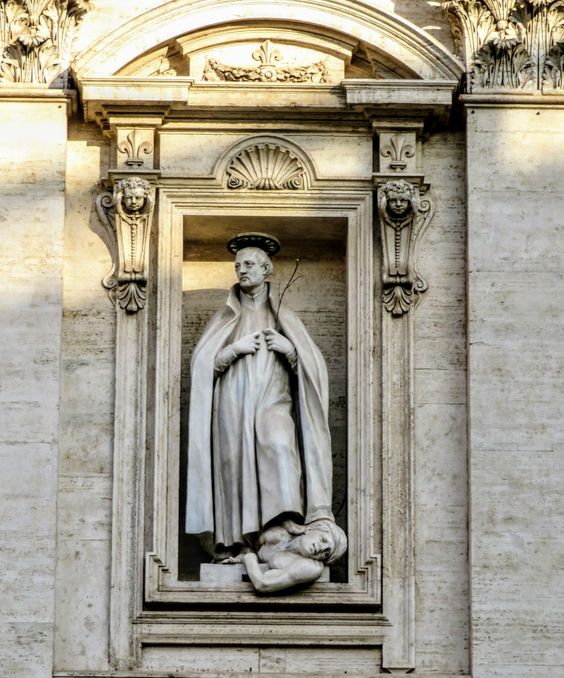 'St Francis Xavier Treads on Paganism', facade of the Chiesa del Gesù, Rome