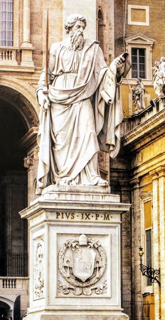 St Paul by Adamo Tadolini, St Peter's Square, Rome