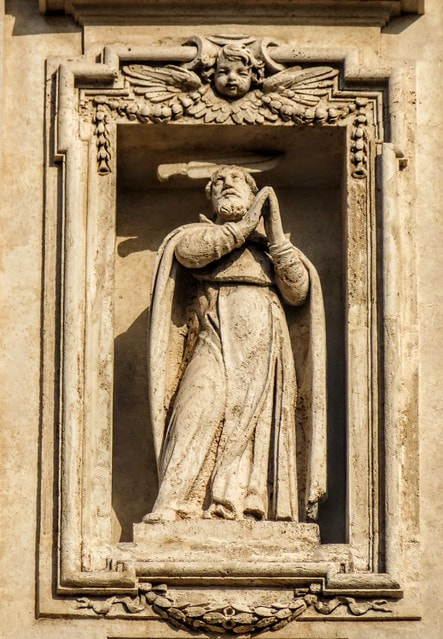 St Peter Martyr, facade of the church of Santi Domenico e Sisto, Rome