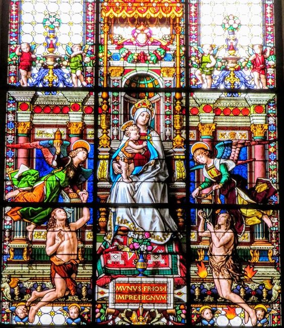 Stained glass window, church of Santa Maria dell' Anima, Rome