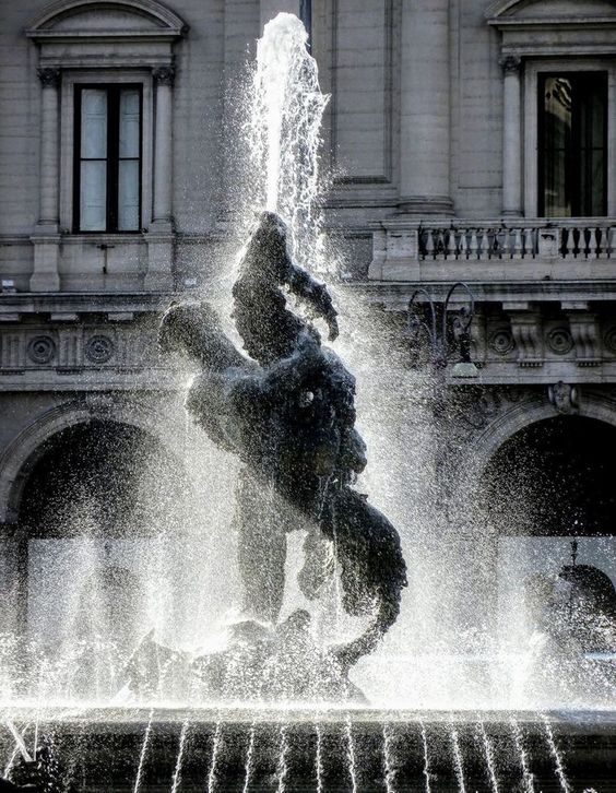 Statue of Glaucus, Fountain of the Naiads, Piazza della Repubblica, Rome