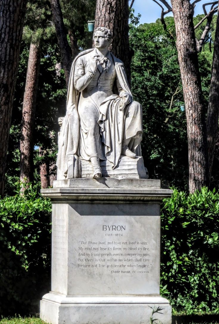 Statue of Lord Byron, Villa Borghese, Rome