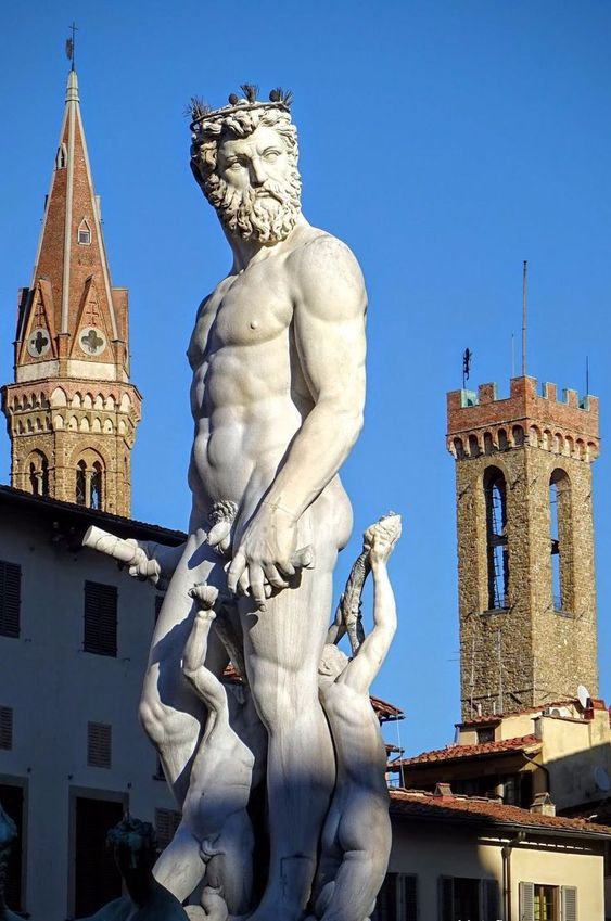 Statue of Neptune by Bartolmeo Ammannati, Fountain of Neptune, Florence