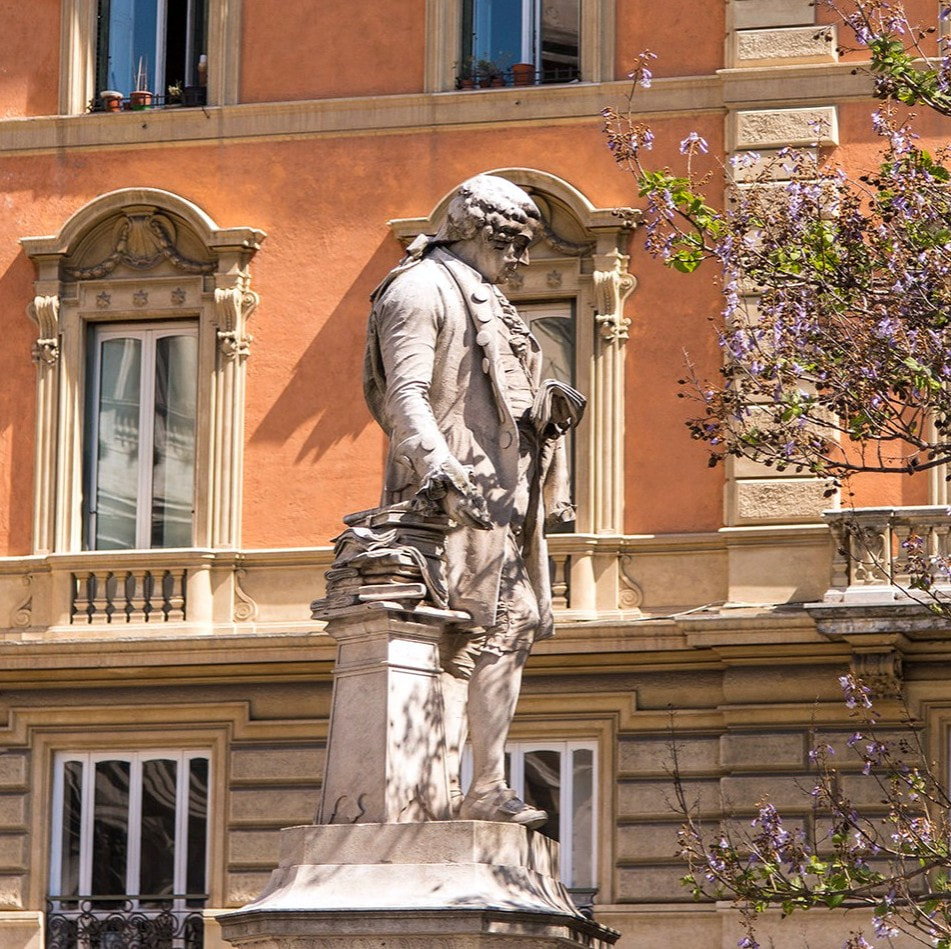 Statue of Pietro Metastasio by Emilio Gallori, Rome