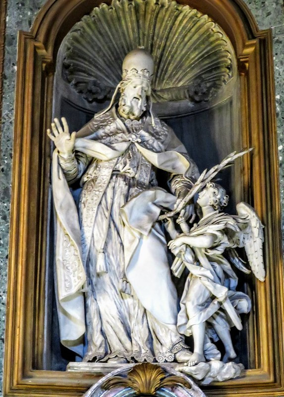 Statue of Pope St Fabian, Albani Chapel, church of San Sebastiano fuori le Mura, Rome