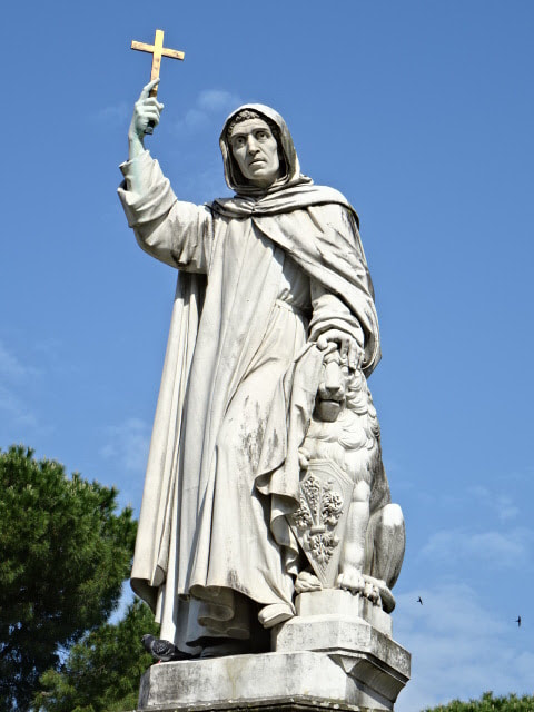 Statue of Savonarola by Enrico Pazzi, Florence