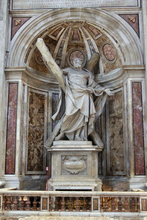Statue of St Andrew (1629-40) by Francois Duquesnoy, St Peter's Basilica, Rome