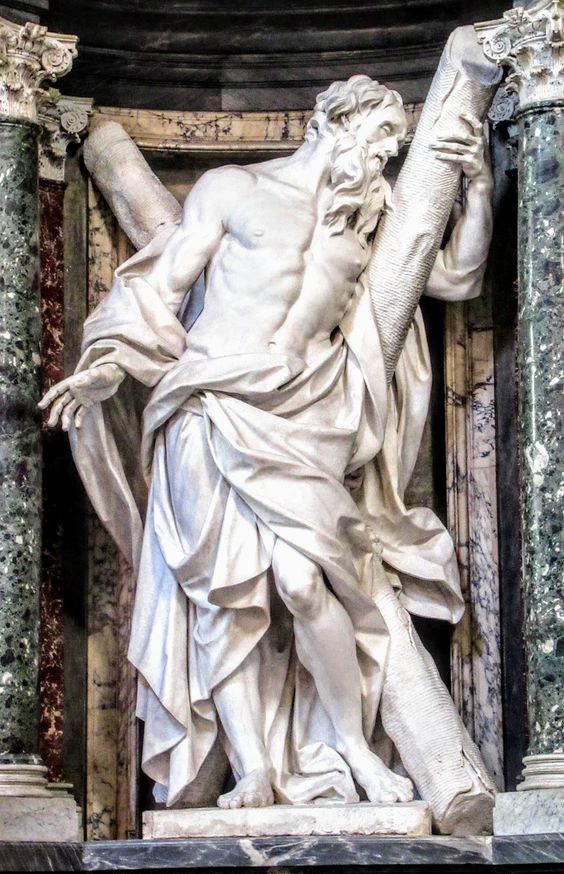 Statue of St Andrew by Camillo Ruscioni, San Giovanni in Laterano, Rome