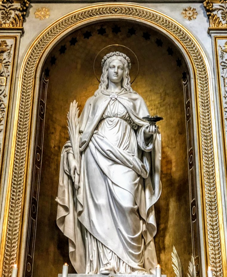 Statue of St Lucy, church of Santa Lucia del Gonfalone, Rome