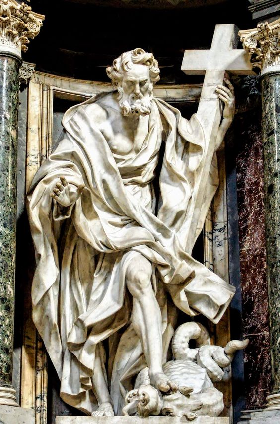 Statue of St Philip by Giuseppe Mazzuoli, San Giovanni in Laterano, Rome