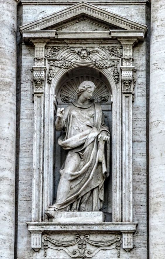 Statue of St Susanna, facade of the church of Santa Susanna, Rome