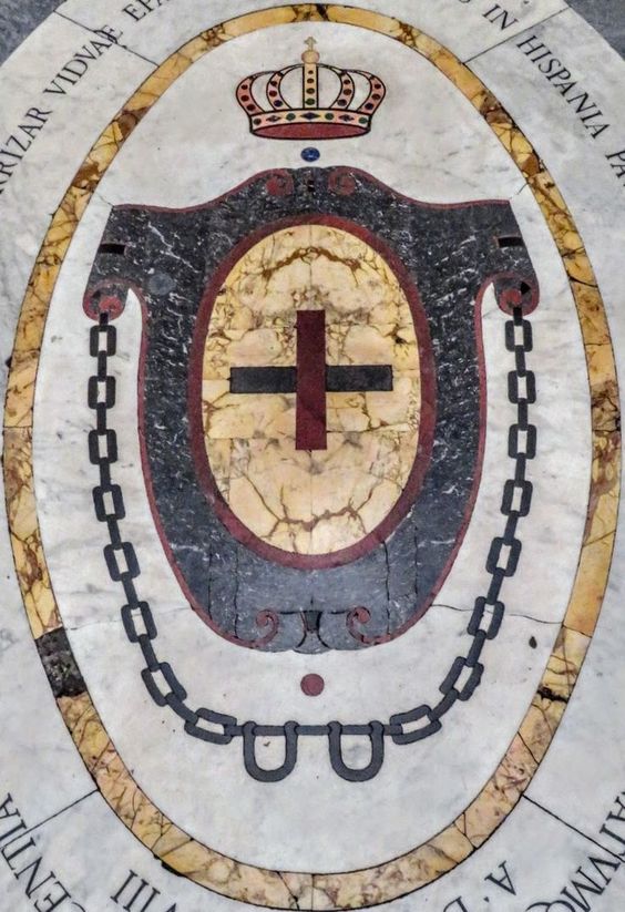 Symbol of the Trinitarians, church of San Carlo alle Quattro Fontane, Rome